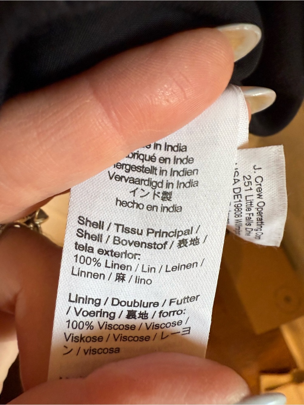 J. Crew Claudia Linen Black Dress - Picture 3 of 3